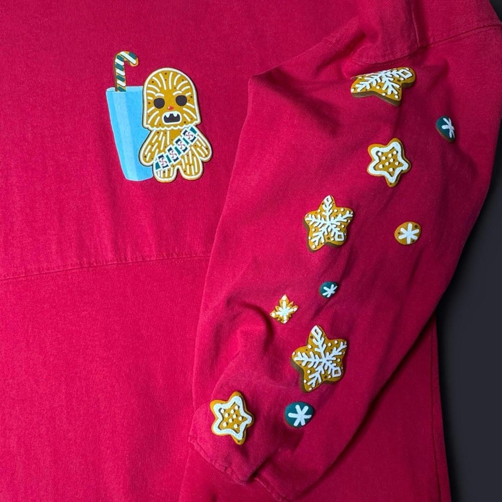 Disney Parks Star Wars Chewbacca Cookie Holiday Spirit Jersey - Small, RARE - Picture 3 of 11